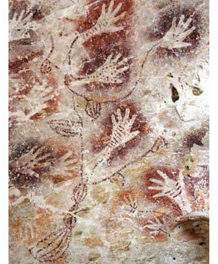 Kumpulan lukisan di gua telapak tangan yang Berbentuk Pohon Kehidupan