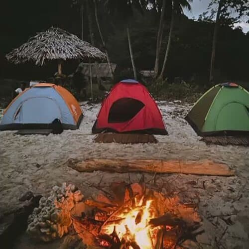 camping di private island