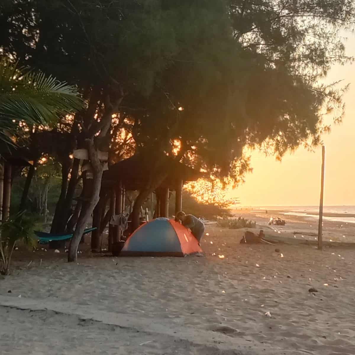 camping di pantai lombang